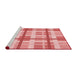 Sideview of Machine Washable Transitional Pastel Pink Rug, wshpat3533rd