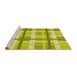 Sideview of Machine Washable Transitional Pistachio Green Rug, wshpat3533yw