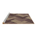 Sideview of Machine Washable Transitional Light Copper Gold Rug, wshpat3534brn