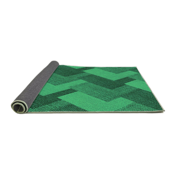 Thickness of Patterned Spring Green Rug, pat3534grn