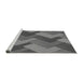 Sideview of Machine Washable Transitional Black Rug, wshpat3534gry