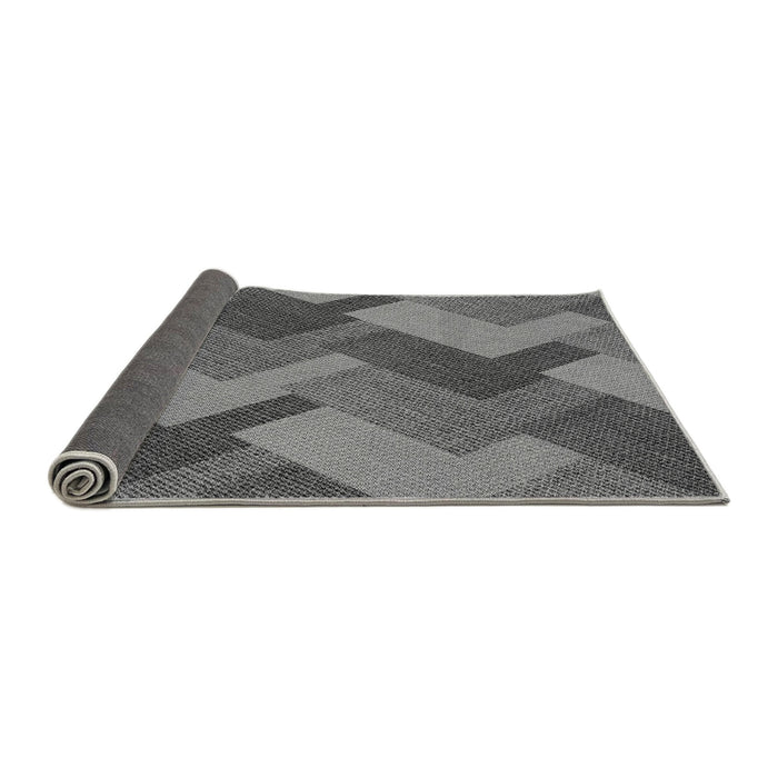 Thickness of Patterned Black Rug, pat3534gry