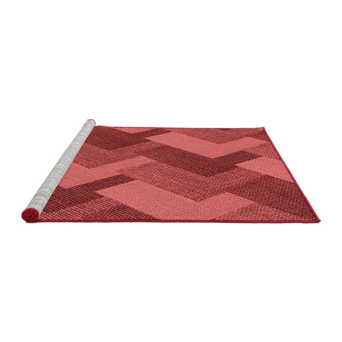 Sideview of Machine Washable Transitional Red Rug, wshpat3534rd