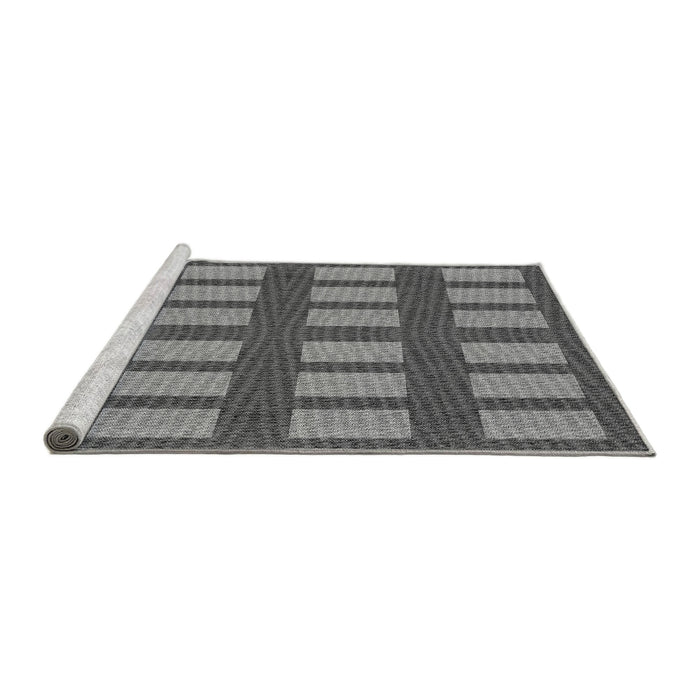 Sideview of Machine Washable Transitional Gray Rug, wshpat3535gry