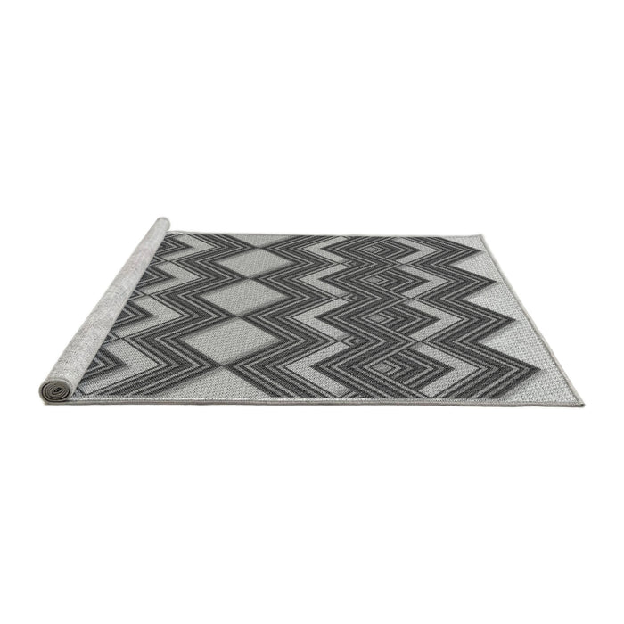 Sideview of Machine Washable Transitional Cloud Gray Rug, wshpat3536gry