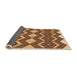 Thickness of Patterned Saddle Brown Rug, pat3536org