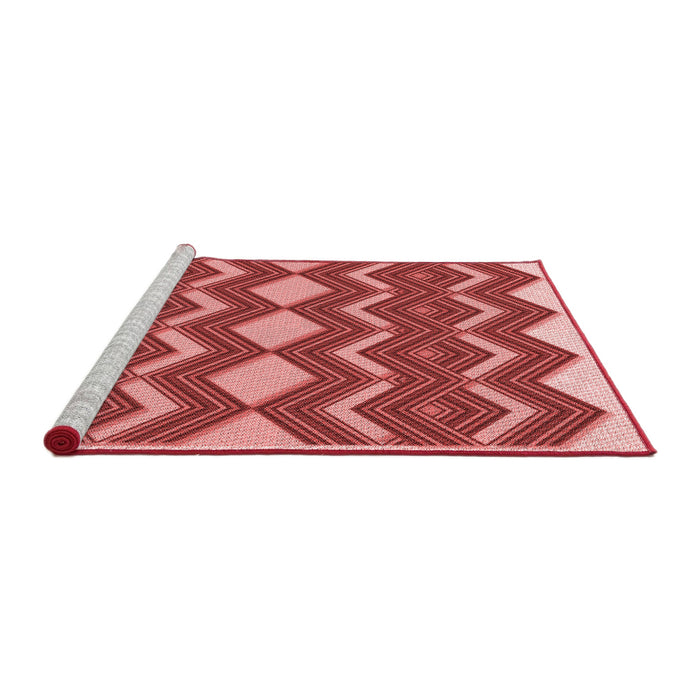 Sideview of Machine Washable Transitional Red Rug, wshpat3536rd