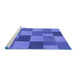 Sideview of Machine Washable Transitional Light Slate Blue Rug, wshpat3537blu