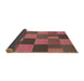 Thickness of Patterned Copper Red Pink Rug, pat3537brn