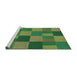 Sideview of Machine Washable Transitional Apple Green Rug, wshpat3537grn