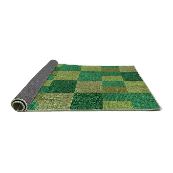 Thickness of Patterned Apple Green Rug, pat3537grn