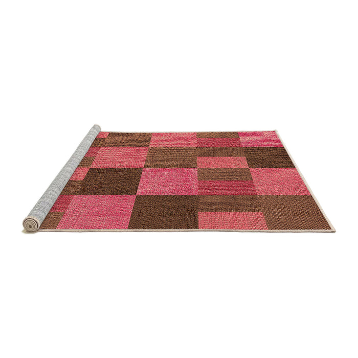 Sideview of Machine Washable Transitional Orange Rug, wshpat3537org