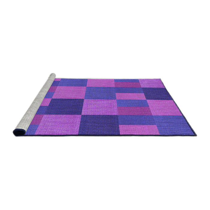 Sideview of Machine Washable Transitional Neon Purple Rug, wshpat3537pur
