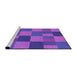 Sideview of Machine Washable Transitional Neon Purple Rug, wshpat3537pur