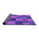 Thickness of Patterned Neon Purple Rug, pat3537pur