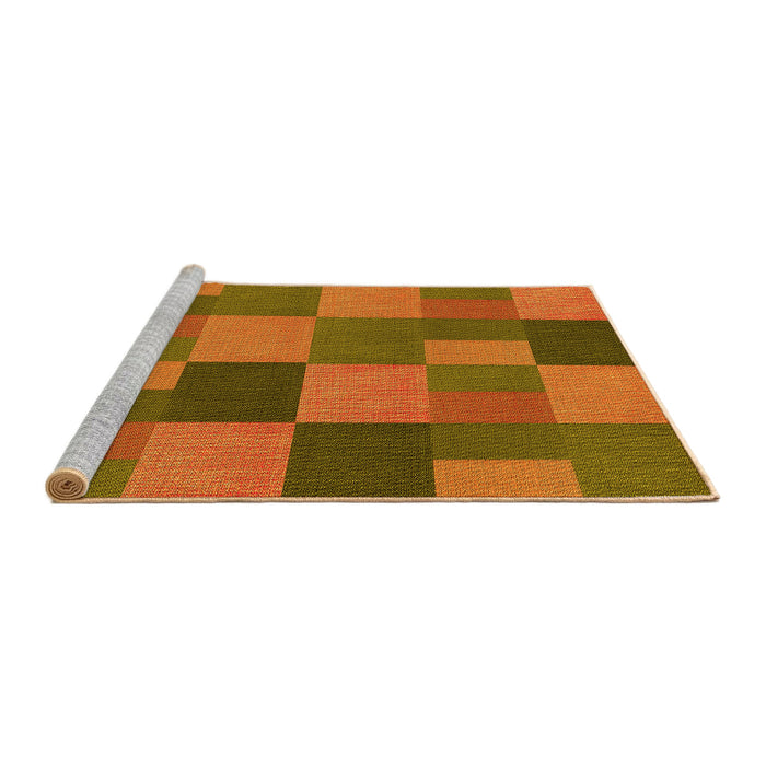 Sideview of Machine Washable Transitional Mahogany Brown Rug, wshpat3537yw