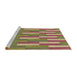 Sideview of Machine Washable Transitional Sienna Brown Rug, wshpat3538brn