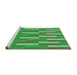 Sideview of Machine Washable Transitional Dark Lime Green Rug, wshpat3538grn