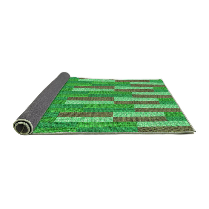 Thickness of Patterned Dark Lime Green Rug, pat3538grn