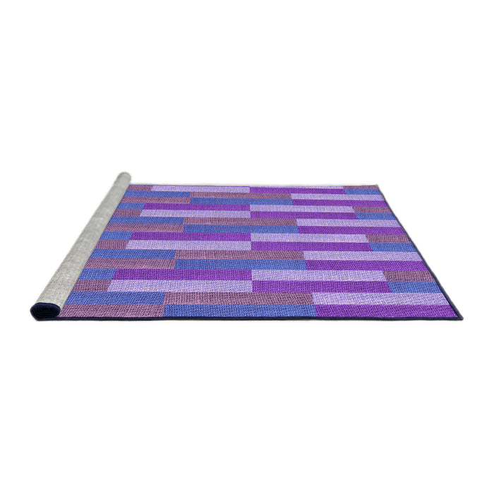 Sideview of Machine Washable Transitional Blue Violet Purple Rug, wshpat3538pur
