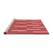 Sideview of Machine Washable Transitional Red Rug, wshpat3538rd