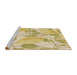 Sideview of Machine Washable Transitional Orange Gold Rug, wshpat3539brn