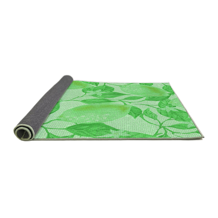 Thickness of Patterned Green Rug, pat3539grn