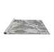 Sideview of Machine Washable Transitional Gunmetal Gray Rug, wshpat3539gry