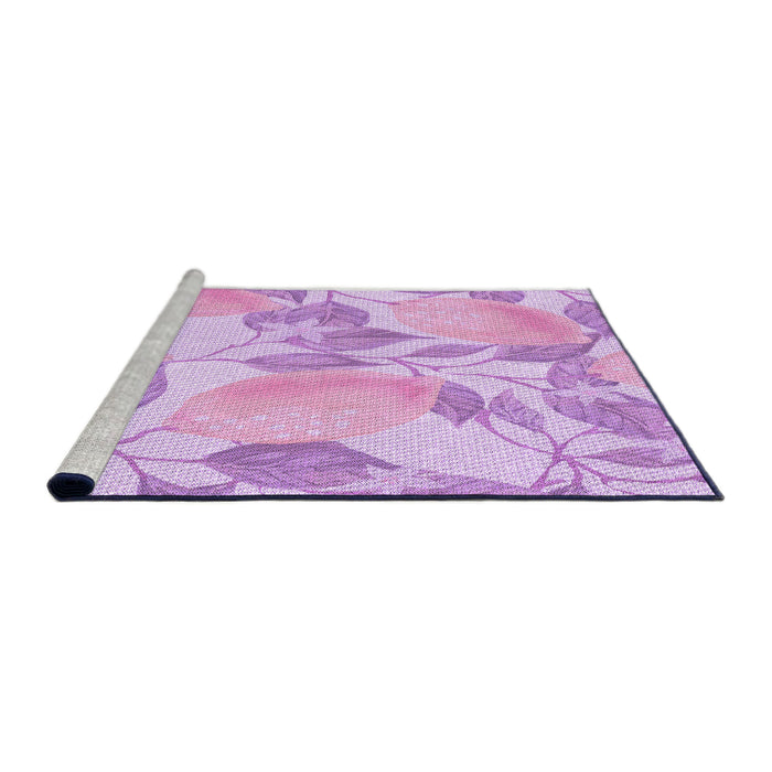 Sideview of Machine Washable Transitional Purple Rug, wshpat3539pur