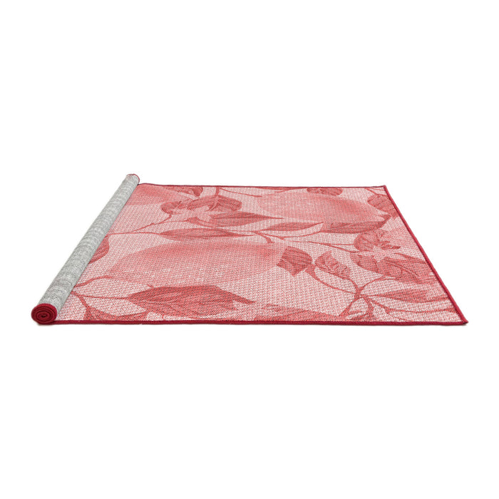 Sideview of Machine Washable Transitional Red Rug, wshpat3539rd