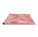 Sideview of Machine Washable Transitional Red Rug, wshpat3539rd