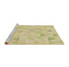 Sideview of Machine Washable Transitional Metallic Gold Rug, wshpat354brn