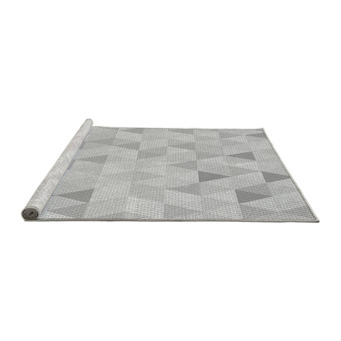 Sideview of Machine Washable Transitional Dark Gray Rug, wshpat354gry