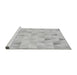 Sideview of Machine Washable Transitional Dark Gray Rug, wshpat354gry