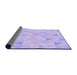 Thickness of Patterned Purple Mimosa Purple Rug, pat354pur