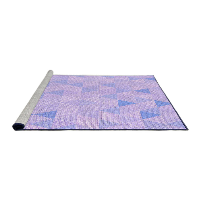 Sideview of Machine Washable Transitional Purple Mimosa Purple Rug, wshpat354pur