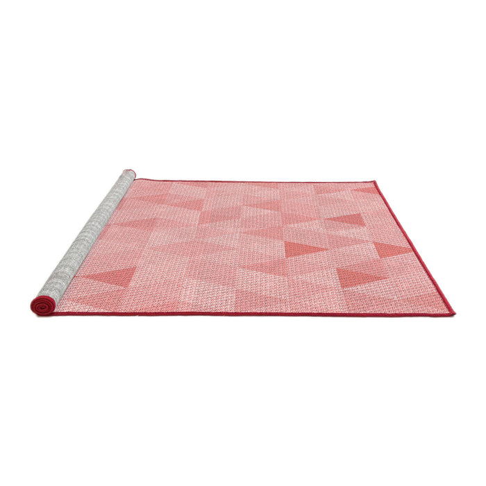 Sideview of Machine Washable Transitional Pastel Red Pink Rug, wshpat354rd