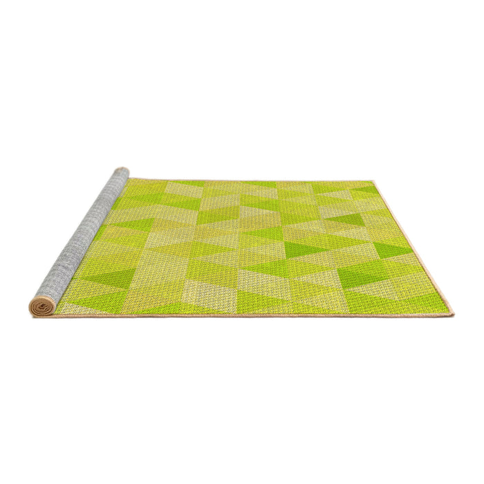 Sideview of Machine Washable Transitional Golden Brown Yellow Rug, wshpat354yw