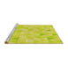 Sideview of Machine Washable Transitional Golden Brown Yellow Rug, wshpat354yw