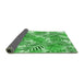 Thickness of Patterned Jade Green Rug, pat3540grn