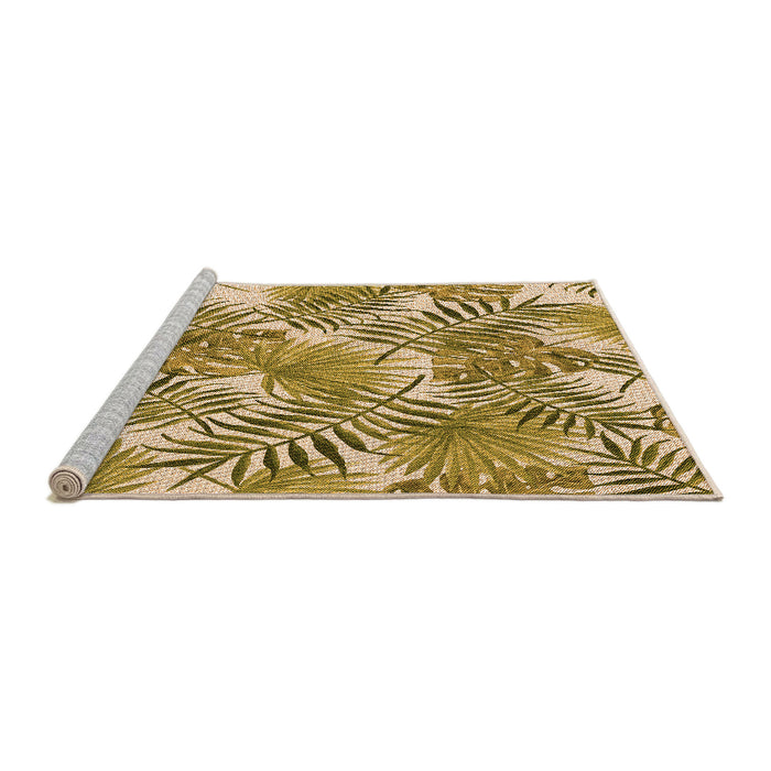 Sideview of Machine Washable Transitional Dark Bisque Brown Rug, wshpat3540org