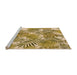 Sideview of Machine Washable Transitional Dark Bisque Brown Rug, wshpat3540org