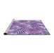 Sideview of Machine Washable Transitional Purple Violet Purple Rug, wshpat3540pur