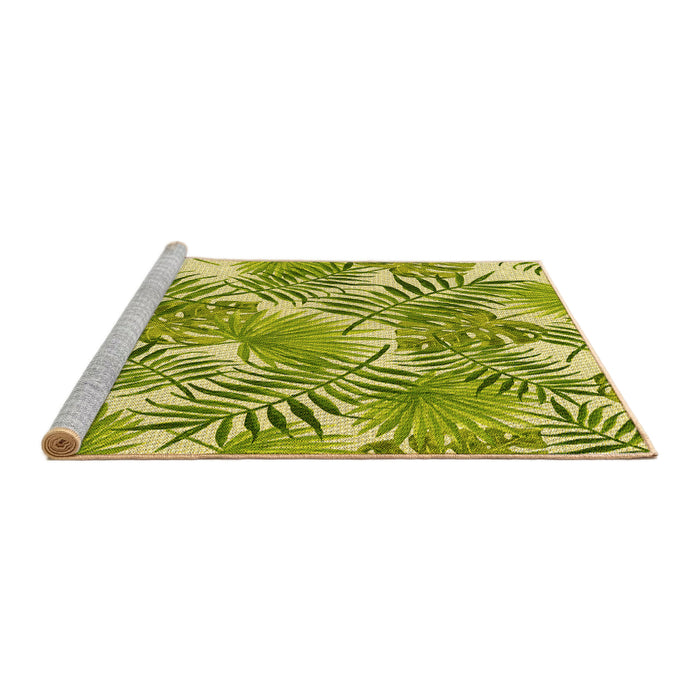 Sideview of Machine Washable Transitional Bold Yellow Rug, wshpat3540yw