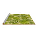 Sideview of Machine Washable Transitional Bold Yellow Rug, wshpat3540yw