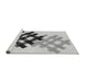 Sideview of Machine Washable Transitional Smokey Gray Rug, wshpat3541gry