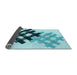 Thickness of Patterned Deep-Sea Green Rug, pat3541lblu