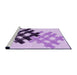 Sideview of Machine Washable Transitional Blossom Pink Rug, wshpat3541pur