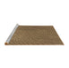 Sideview of Machine Washable Transitional Golden Gold Rug, wshpat3542brn