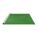 Sideview of Machine Washable Transitional Green Rug, wshpat3542grn